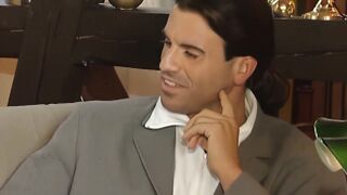 dark hair rasierte muschi wird gefickt mit gesichtsbesamung