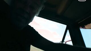 German petite hitchhiker 18 yo pick up from grandpa inside forest