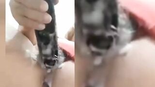 Mirelladelicia sexual bitch wanting a huge penis to sit on, showing off into the WC having fun