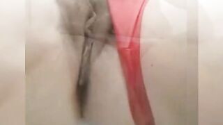 Mirelladelicia sexual bitch wanting a huge penis to sit on, showing off into the WC having fun