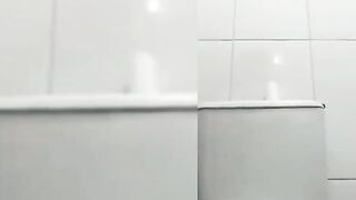 Mirelladelicia sexual bitch wanting a huge penis to sit on, showing off into the WC having fun