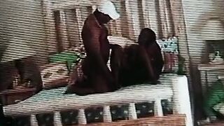 Great big tit black skank gets cock staying on the knees inside doggy style