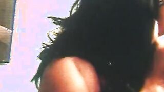 Superb african star gets huge ebony cock on the african bed