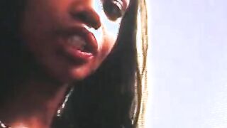 Superb african star gets huge ebony cock on the african bed