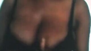 Superb african star gets huge ebony cock on the african bed