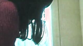 Fantastic non euro Bae gets big ebony dick against the mirror
