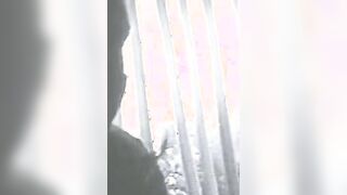 Fantastic non euro Bae gets big ebony dick against the mirror