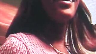 Fantastic non euro Bae gets big ebony dick against the mirror