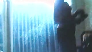 Fantastic non euro Bae gets big ebony dick against the mirror