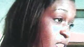 Fantastic non euro Bae gets big ebony dick against the mirror