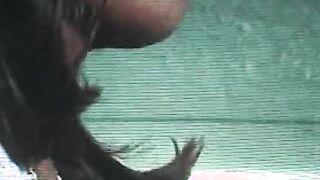 Fantastic non euro Bae gets big ebony dick against the mirror