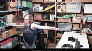 ThiefCaught - Tiny Boobies Slim Teens Young sluts Ride into a Long Penis Gracie May Green