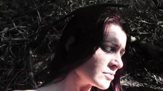 2 lesbians who love nature play soak sex games inside the forest