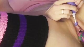 Fucking my butt and ride a fat vibrator