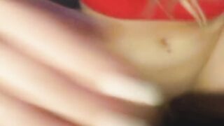Fucking with a thick toy causes an avalanche of squirts from my tight twat