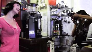 Slim service spills on the customer, inside the back room she undresses and licks her clean