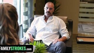 Slim Step-Daughter Summer Vixen Takes Stepdaddy's Big Dick On The Couch - FamilyStrokes
