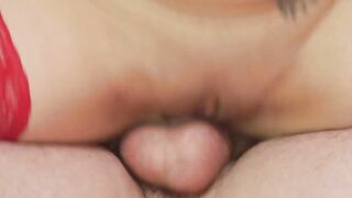 Dark Hair old screams with the lad deep fucking her cunt