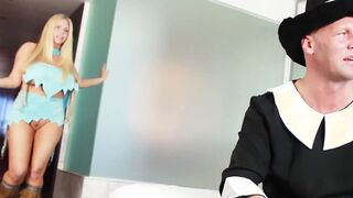 Huge Titty Blonde Celeb Karen Fisher Fucks And Blows Her Man's Huge Dick!