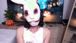 Step Sis is back from Halloween Party to receive a Warm Facial