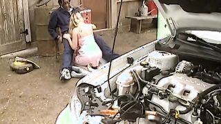 Sweet blonde gets pounded by Goddess mechanic