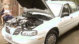 Sweet blonde gets pounded by Goddess mechanic