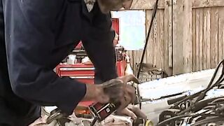 Sweet blonde gets pounded by Goddess mechanic
