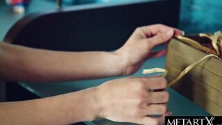 Natural beauty's unshaven vagina is leaking soak as she rubs it