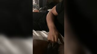 Letting Random Dude I meeting online play with this soak fat black vagina