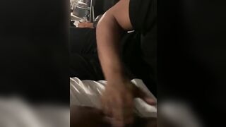 Letting Random Dude I meeting online play with this soak fat black vagina