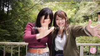 Gorgeous Japanese lesbians enjoy a trip full of insane fucking