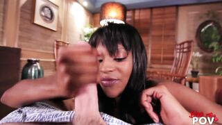 Blow me point of view - Nice Interracial Thot Suck His Penis