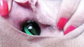Close up object insertion bondage movie compilation huge clitoris twat