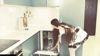 Helpless Maid Get Stuck And Desperately Called For Help - Natalissa