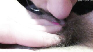 Huge clitoris licking and blowing until she jizzes rough unshaved lover big orgasm inside close up