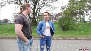 Real short hair dyke convinced by Wendy Moon to banged man