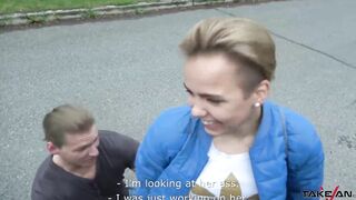 Real short hair dyke convinced by Wendy Moon to banged man