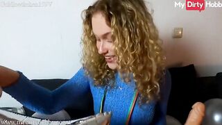 MyDirtyHobby - Goldloeckchen159 Gets Her Cunt Filled With A Huge Dick And Vibrators For Her Birthday