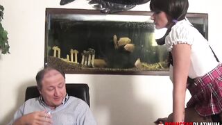 Big Boobed Pornstar Pleases Older Man