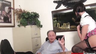 Big Boobed Pornstar Pleases Older Man