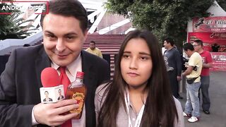 Strange scene of a mexican women with Andrea Dipre