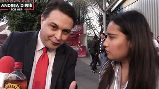Strange scene of a mexican women with Andrea Dipre