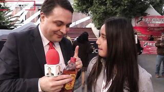 Strange scene of a mexican women with Andrea Dipre