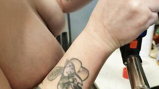 "I want to smoke your weiner!" Smoking beauty inside Seattle! BBW PAWG is funny and hot milf natural titted