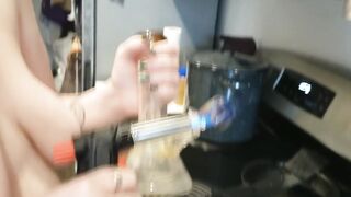 "I want to smoke your weiner!" Smoking beauty inside Seattle! BBW PAWG is funny and hot milf natural titted