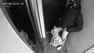 Concealed camera - wifey blown the postman while hubby inside the next door. Euro traditions.