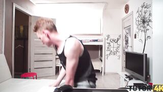 TUTOR4K. Ginger didn't even know young man just wants to penetrate her
