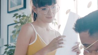 Big Boobed Hispanic Secretary wants to bang her boss
