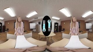 WETVR Blonde School Girl Fucks Professor Inside Virtual Reality