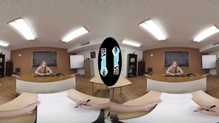 WETVR Blonde School Girl Fucks Professor Inside Virtual Reality